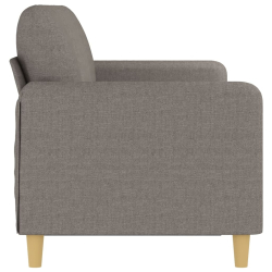 Sofa 3-osobowa, kolor taupe, 180 cm, tapicerowana tkaniną