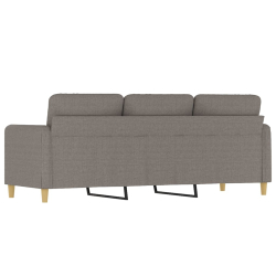Sofa 3-osobowa, kolor taupe, 180 cm, tapicerowana tkaniną