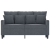 Sofa 2-osobowa, ciemnoszary, 120 cm, tapicerowana aksamitem