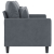 Sofa 2-osobowa, ciemnoszary, 120 cm, tapicerowana aksamitem