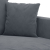 Sofa 2-osobowa, ciemnoszary, 120 cm, tapicerowana aksamitem