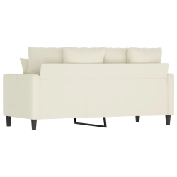 Sofa 2-osobowa, kremowy, 140 cm, tapicerowana aksamitem