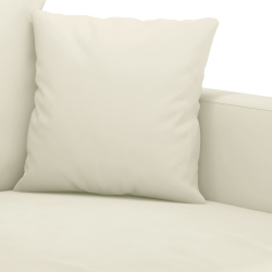 Sofa 2-osobowa, kremowy, 140 cm, tapicerowana aksamitem