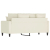 Sofa 2-osobowa, kremowy, 140 cm, tapicerowana aksamitem