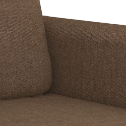 Sofa 2-osobowa, brązowa, 140 cm, tapicerowana tkaniną