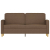 Sofa 2-osobowa, brązowa, 140 cm, tapicerowana tkaniną