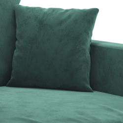 Sofa 2-osobowa, ciemnozielona, 120 cm, tapicerowana aksamitem
