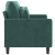 Sofa 2-osobowa, ciemnozielona, 120 cm, tapicerowana aksamitem