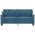 Sofa 2-osobowa, niebieski, 140 cm, tapicerowana aksamitem