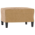 3-osobowa sofa z podnóżkiem, brązowy, 180 cm, aksamit