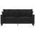 Sofa 2-osobowa, czarna, 140 cm, tapicerowana aksamitem