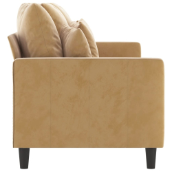 Sofa 3-osobowa, brązowa, 180 cm, tapicerowana aksamitem