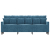 Sofa 3-osobowa, niebieski, 180 cm, tapicerowana aksamitem