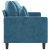 Sofa 3-osobowa, niebieski, 180 cm, tapicerowana aksamitem