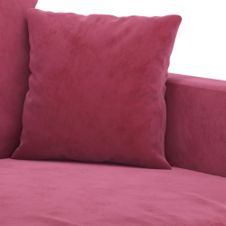 Sofa 3-osobowa, winna czerwień, 180 cm, obita aksamitem