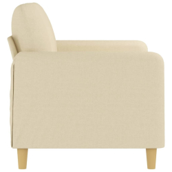 2-osobowa sofa, kremowa, 120 cm, tapicerowana tkaniną