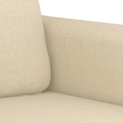 2-osobowa sofa, kremowa, 120 cm, tapicerowana tkaniną