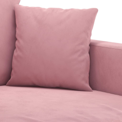 Sofa 3-osobowa, różowa, 180 cm, obita aksamitem