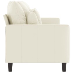 Sofa 3-osobowa, kremowy, 180 cm, tapicerowana aksamitem