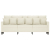 Sofa 3-osobowa, kremowy, 180 cm, tapicerowana aksamitem