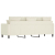 Sofa 3-osobowa, kremowy, 180 cm, tapicerowana aksamitem