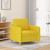 Fotel, jasnożółty, 60 cm, obity tkaniną