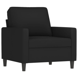 Fotel z podnóżkiem, czarny, 60 cm, obity aksamit