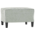 3-osobowa sofa z podnóżkiem, jasnoszara, 180 cm, aksamit