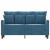 Sofa 2-osobowa, niebieski, 120 cm, tapicerowana aksamitem