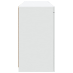 Szafka z oświetleniem LED, biała, 123x37x67 cm