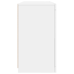 Szafka z oświetleniem LED, biała, 123x37x67 cm