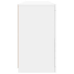 Szafka z oświetleniem LED, biała, 163x37x67 cm