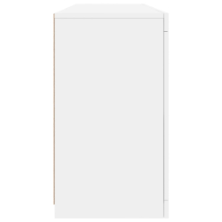 Szafka z oświetleniem LED, biała, 163x37x67 cm