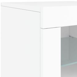 Szafka z oświetleniem LED, biała, 163x37x67 cm