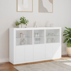 Szafka z oświetleniem LED, biała, 162x37x100 cm