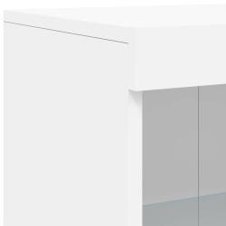Szafka z oświetleniem LED, biała, 162x37x100 cm