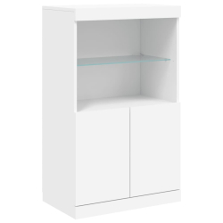 Szafki z oświetleniem LED, 3 szt., białe