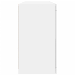 Szafka z oświetleniem LED, biała, 142,5x37x67 cm