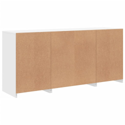 Szafka z oświetleniem LED, biała, 142,5x37x67 cm