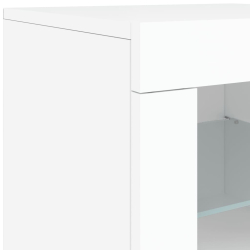 Szafka z oświetleniem LED, biała, 142,5x37x67 cm