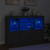 Szafki z oświetleniem LED, 3 szt., czarne