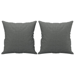 2-osobowa sofa z poduszkami, ciemnoszara, 120 cm, tkanina