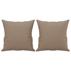 2-osobowa sofa z poduszkami, cappuccino, 140 cm, sztuczna skóra
