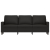 Sofa 3-osobowa, czarny, 180 cm, tapicerowana aksamitem