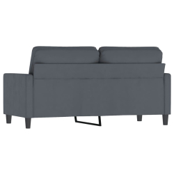 Sofa 2-osobowa, ciemnoszary, 140 cm, tapicerowana aksamitem