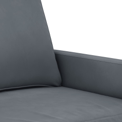 Sofa 2-osobowa, ciemnoszary, 140 cm, tapicerowana aksamitem