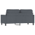 Sofa 2-osobowa, ciemnoszary, 140 cm, tapicerowana aksamitem