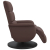 Rozkładany fotel z podnóżkiem, brązowy, sztuczna skóra