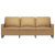 Sofa 3-osobowa, brązowa, 180 cm, tapicerowana aksamitem