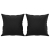 2-osobowa sofa z poduszkami, czarna, 120 cm, sztuczna skóra
